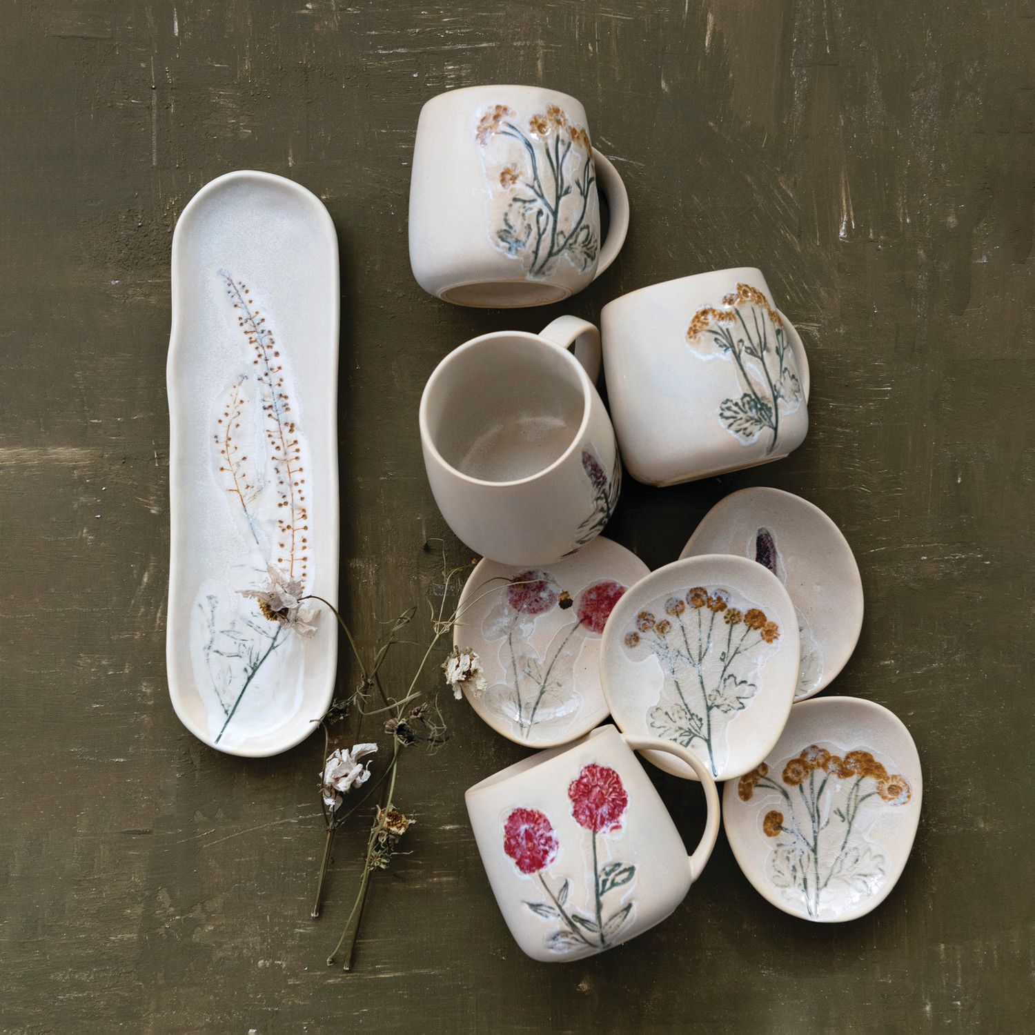 Hand-Painted Botanical Plate