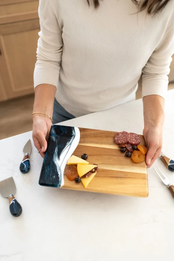Date Night Cheese Charcuterie Board  Navy
