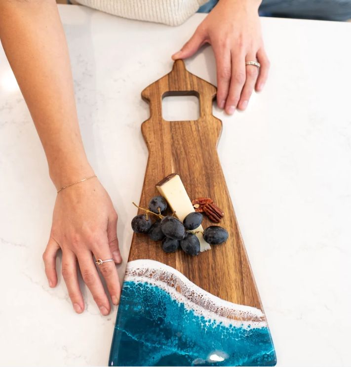 Light House Acacia Cheese Board Ocean Vibes
