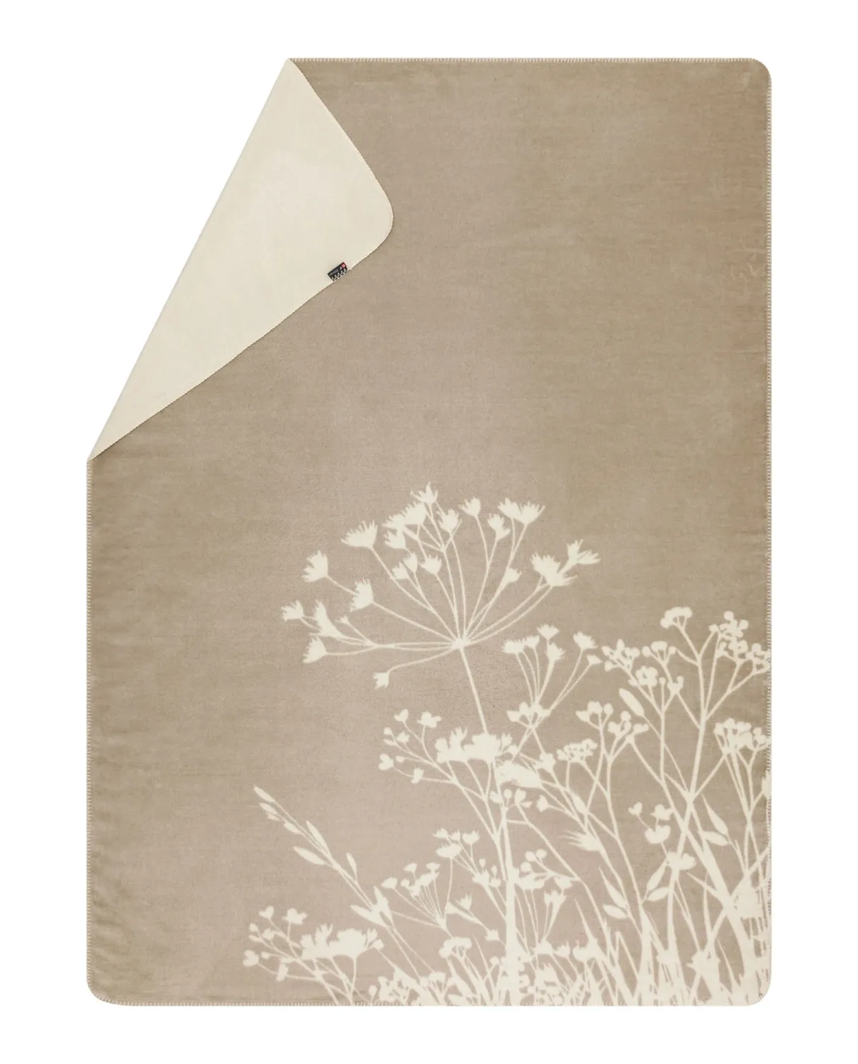 BAMBOO Throw "Floral" Ecru