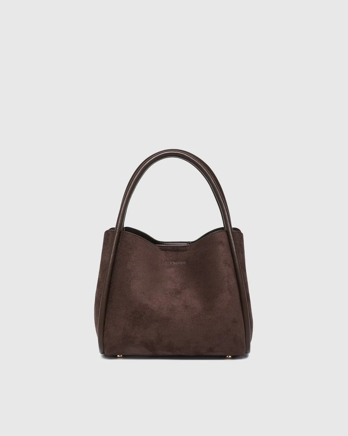 Steffie Suede Mini Tote Bag Chocolate