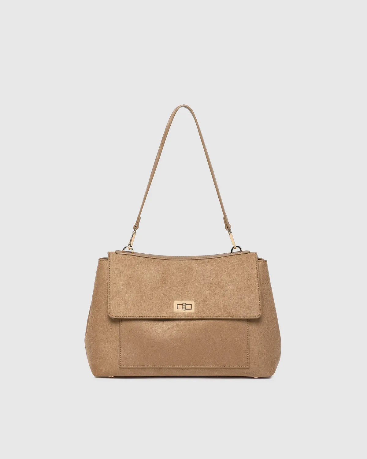 Arden Suede Shoulder Bag Honey