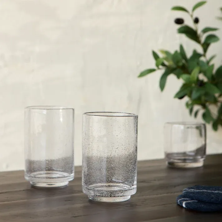 Bubbled Glass 17 oz - Clear