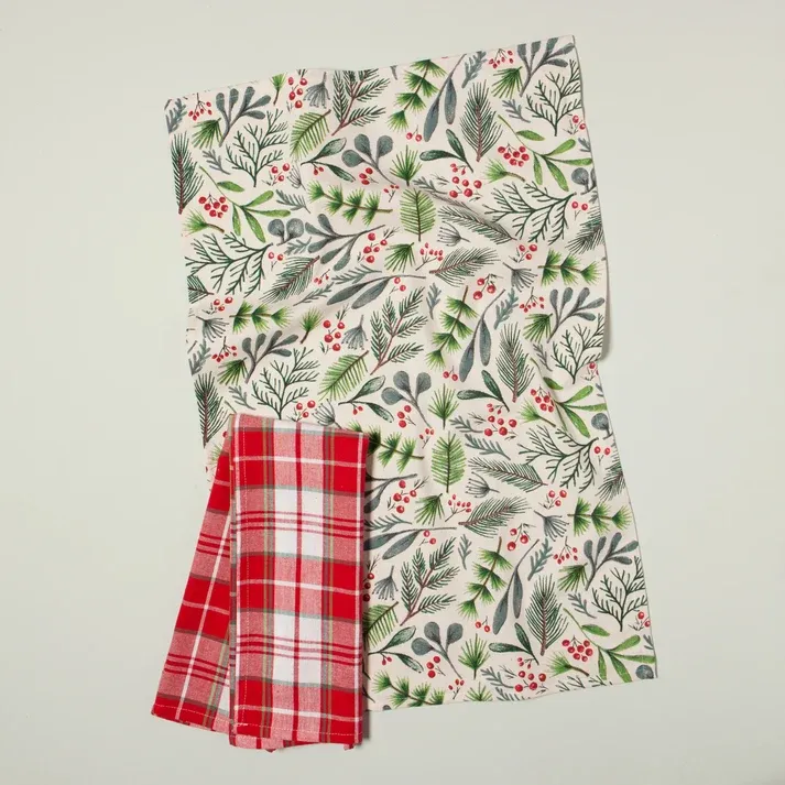 Bough &amp; Berry Dishtowels S/2