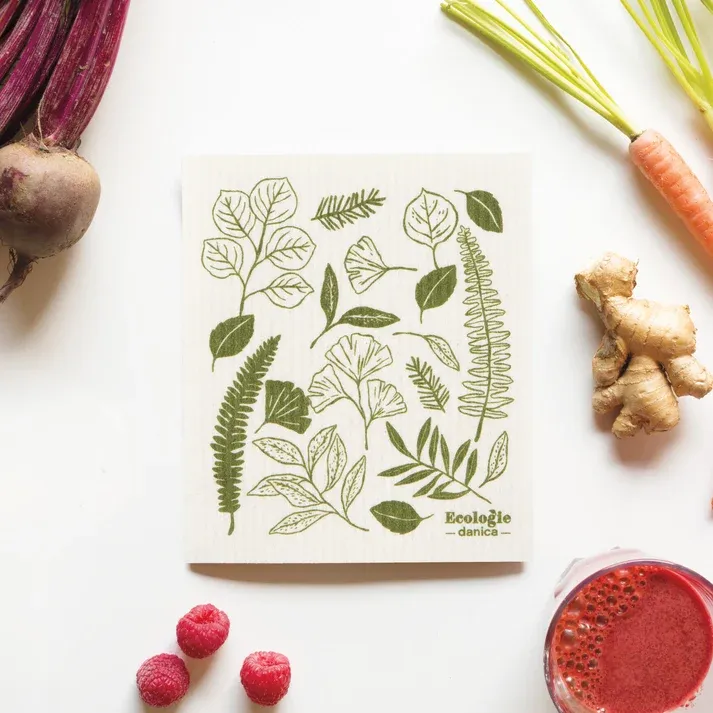 Fern &amp; Frond Swedish Dishcloth