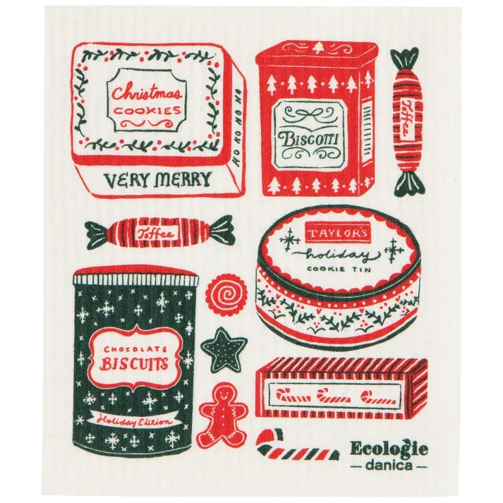 Sugar &amp; Spice Christmas Swedish Dishcloth