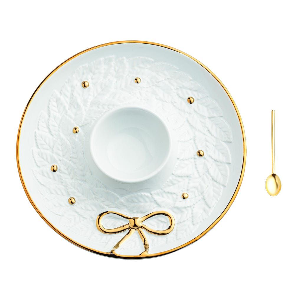 Gold Wreath Chip &amp; Dip