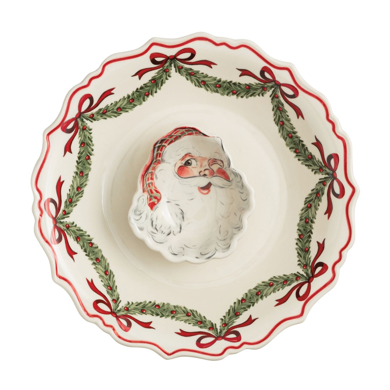 Santa Chip &amp; Dip Bowl