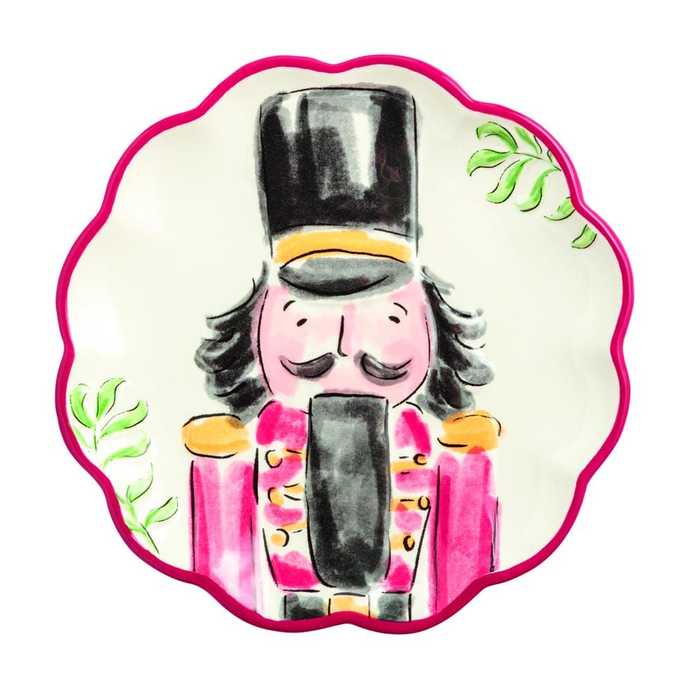 Red Nutcracker Dessert Plate
