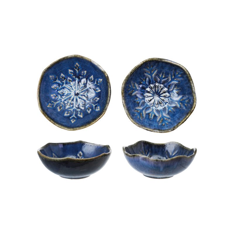 Stoneware Snowflake Tidbit Bowl