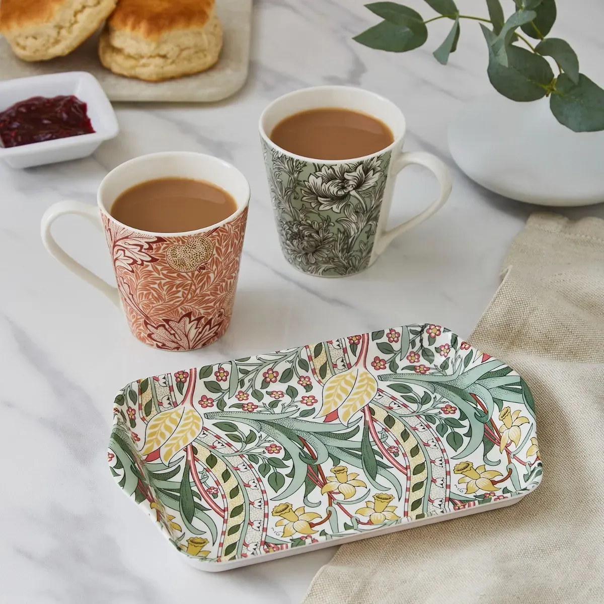 Morris &amp; Co. Mug &amp; Tray Set