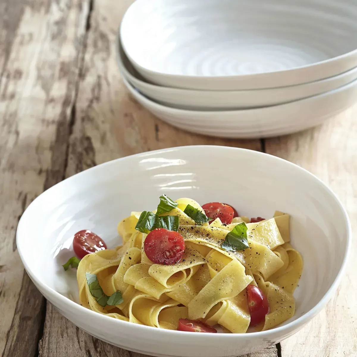 White Pasta Bowl