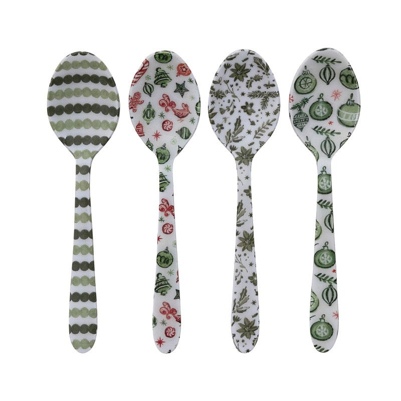 Stainless Steel Spoon w/ Holiday Pattern