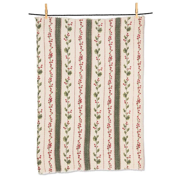 Hollyberry Stripes Kitchen Towel