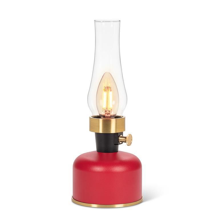 Red Lantern LED Lamp with Chimney