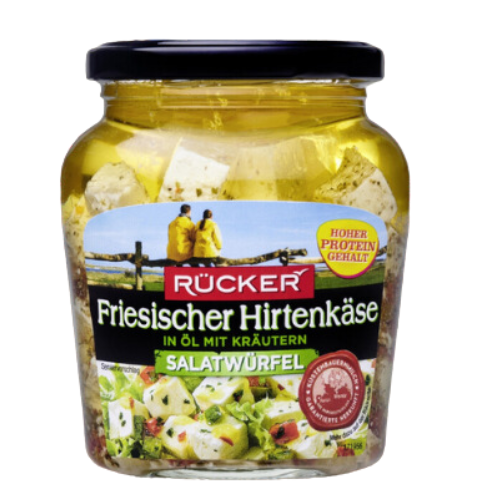 Rücker Friesischer Hirtenkäse -  Salatwürfel in Öl mit Kräutern 300 g