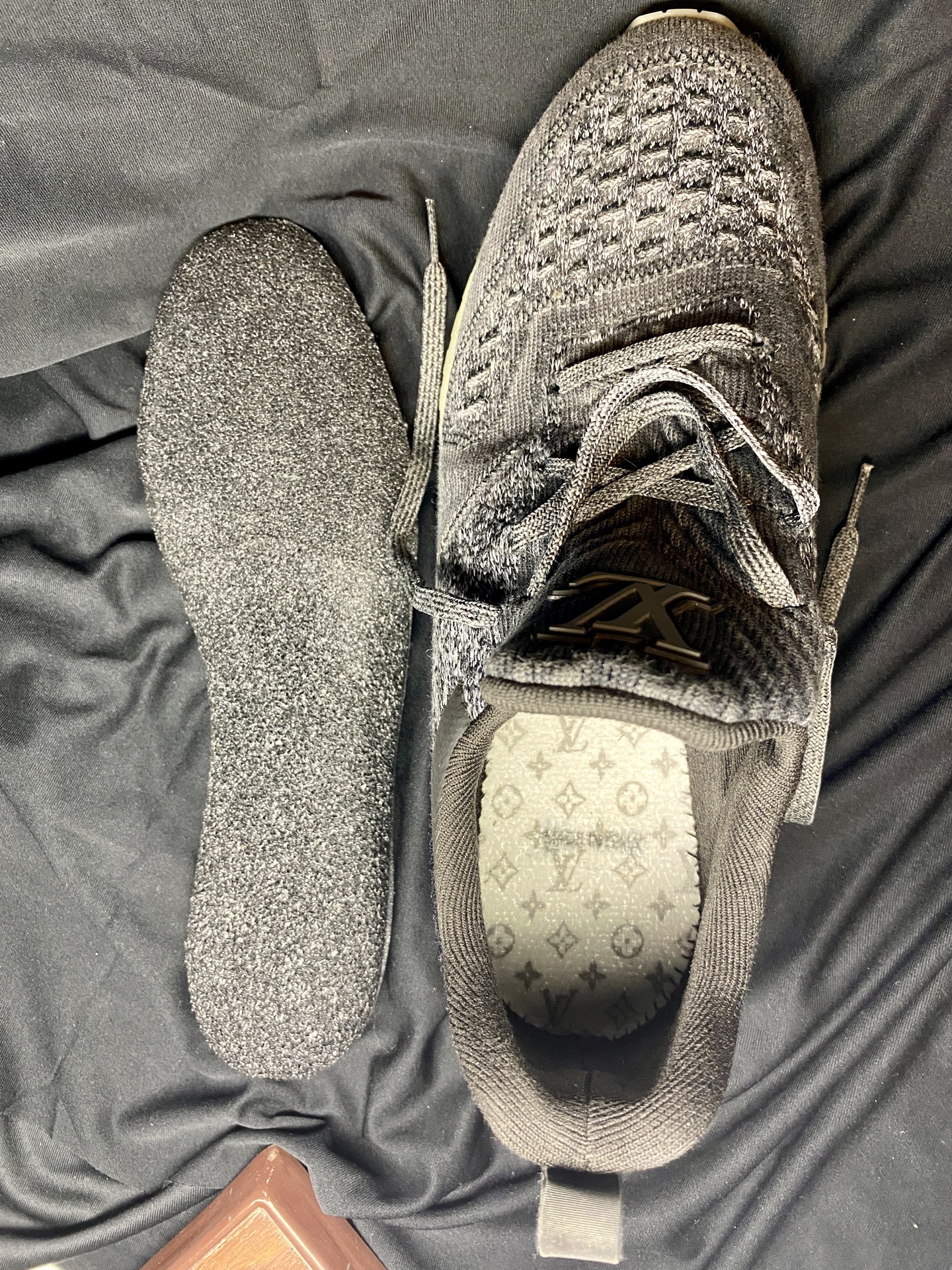 V.n.r cloth low trainers Louis Vuitton Grey size 5 UK in Cloth - 23911688