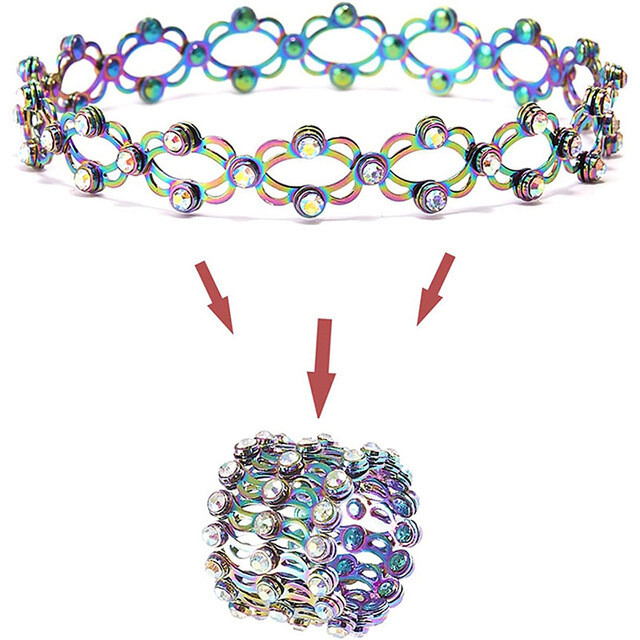 Twist, Stretch, Sparkle: Magic 2-in-1 Ring Bracelet (Colorful) - Free Shipping + Free Gift Box