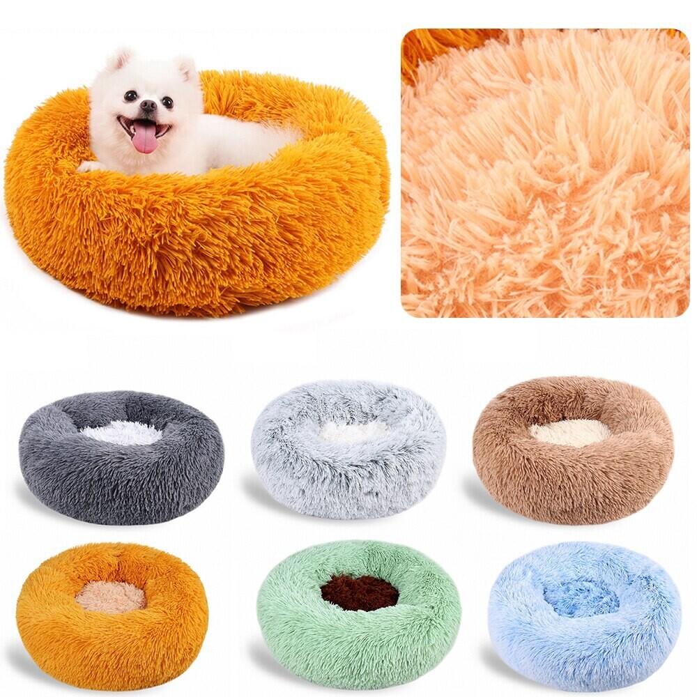 Pet Bed Kennel Round Winter Warm Dog House Sleeping Bag