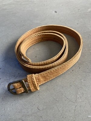 NGOZI Leather Belt 1.5cm Tan