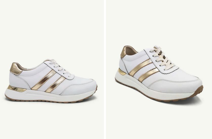 PAXTON, Colour: White &amp; gold, Size: 38
