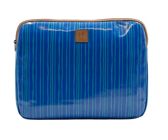 IY Laptop Sleeve, Colour: STIPE AQUA, Size: MEDIUM