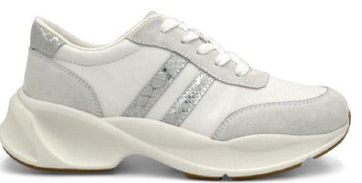 The Nori Sneaker, Colour: White and Silver, Size: 37