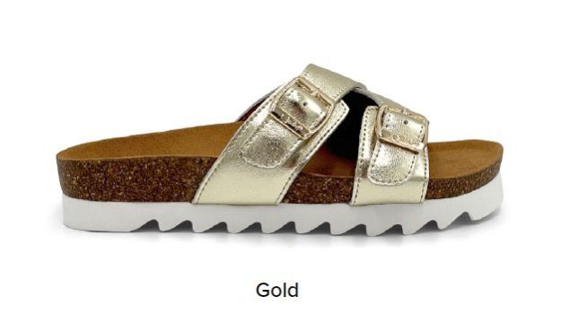 The Megan Sandal, Colour: Gold, Size: 37