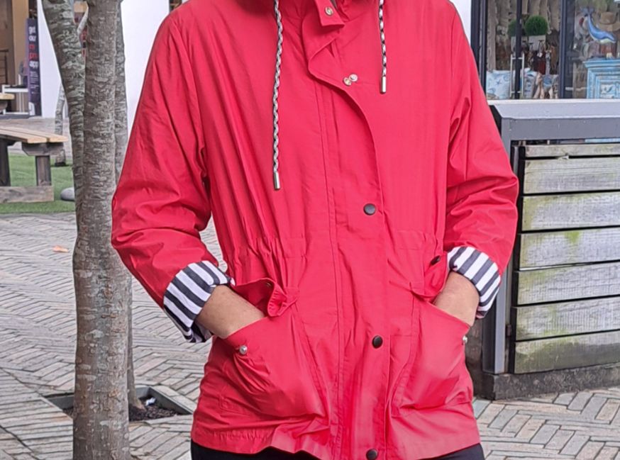 JULZ Cullen Jacket, Colour: Coral, Size: Small