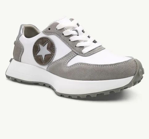 Tucker Sneaker, Colour: White &amp; Grey, Size: 37