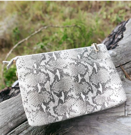 JULZ Natalie Bag, Colour: Beige Snake