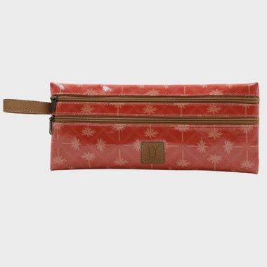IY Pencil bag - 2 zip, Design: PALM TANGERINE