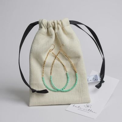 Rinestone Waterdrop Large Hoop Earrings
