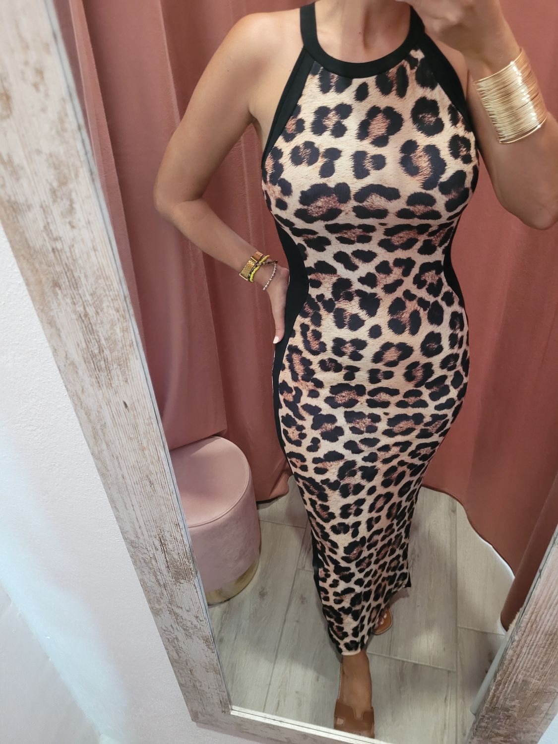 Vestido canale leopardo