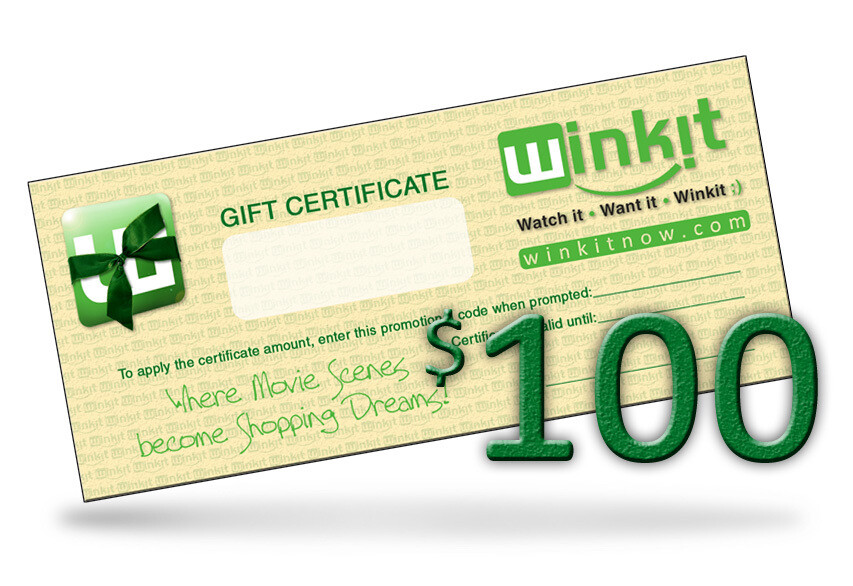 $100 WinkIt Gift Certificate