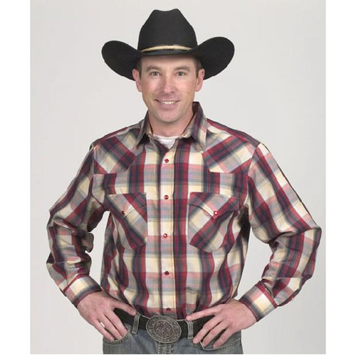 Men&#39;s Western Plaid Shirt