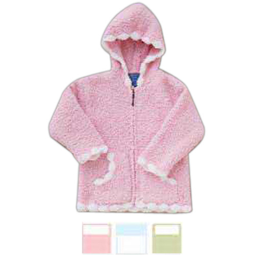 Children's Hooded Sweater with Scalloped Edge