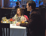 Scene #12 - Kathleen, Lucy & Andrew at dinner in restaurant...
