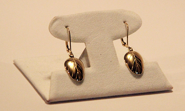 14K Yellow Gold HAND-MADE Leaf Drop Earring – Shop Winkit – Winkit