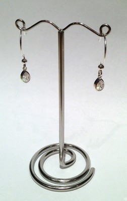 Silver Drop Swarovski Crystal Earring