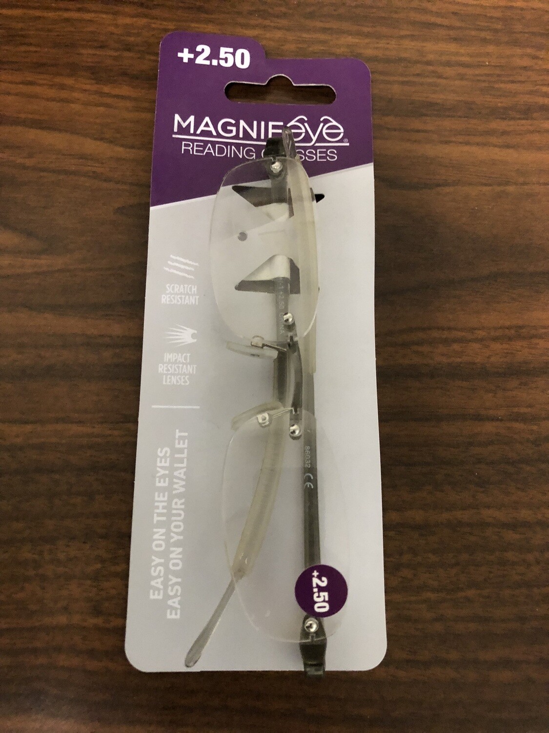 Magnifeye reading glasses 2 5 magnification