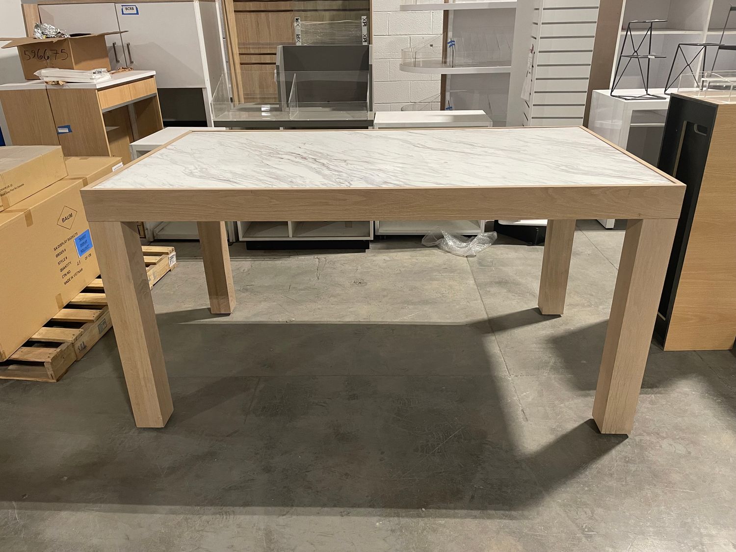 Table - Marble Veneer 39&quot;x71&quot;x36&quot;h