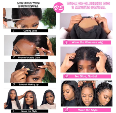 Glueless Wig, human hair