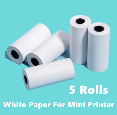 5 RollsPeripageThermal Adhesive Sticker Photo Paper for Cute Mini Printers Supplies