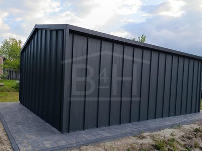 Metāla garāža 4x6 m (ar paceļamiem vārtiem)