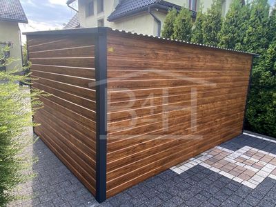 Dārza šķūnis no metāla 4 x 4 m