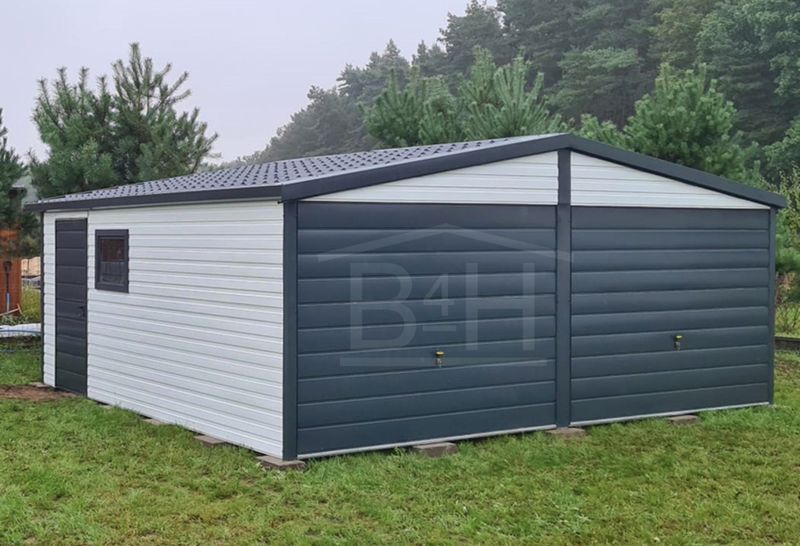Metāla garāža ar diviem vārtiem 6x5 m