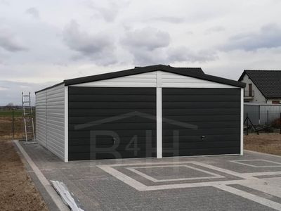 Metāla garāža ar diviem vārtiem 6x5 m