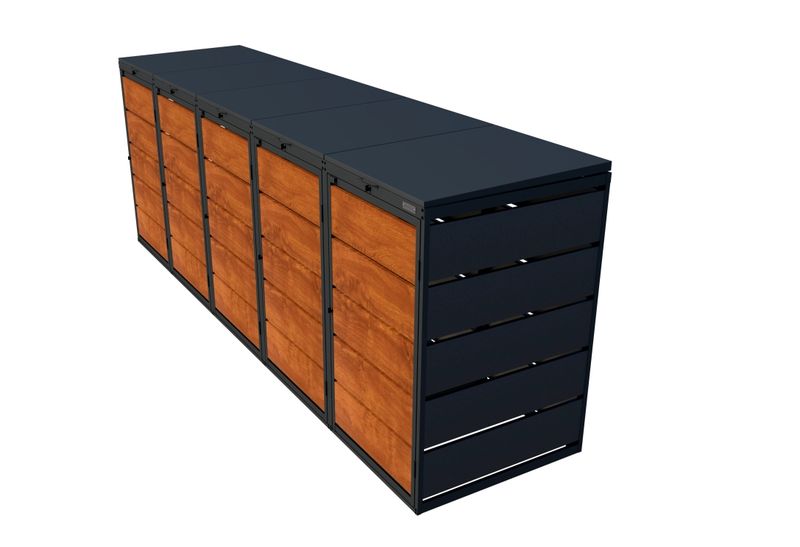 Atkritumu konteineru novietne 120L x 5