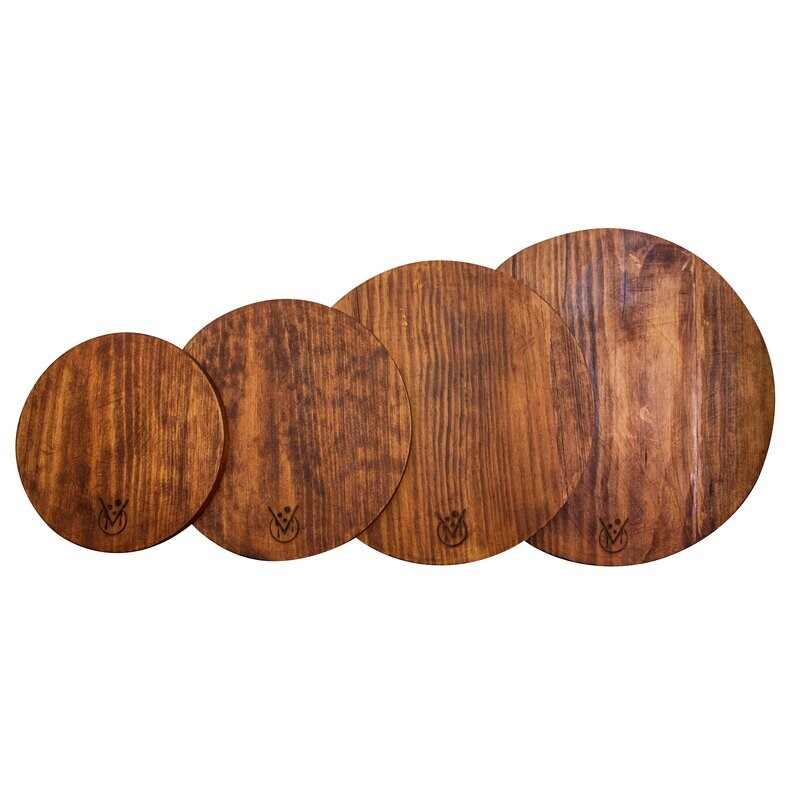 Tabla redonda en madera de pino